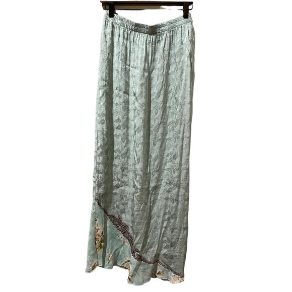 VINTAGE MAXI SKIRT WITH BOTTOM DESIGN SIZE 14 MADE‎ IN U.S.A | J1 - Picture 1 of 8